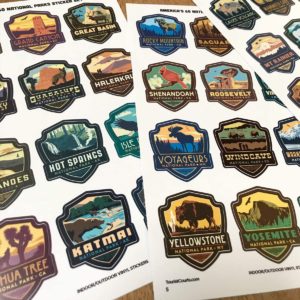 vinyl national park stickers for RV