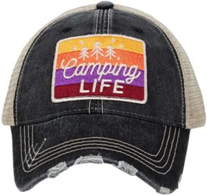 camping life cotton and polyester hat