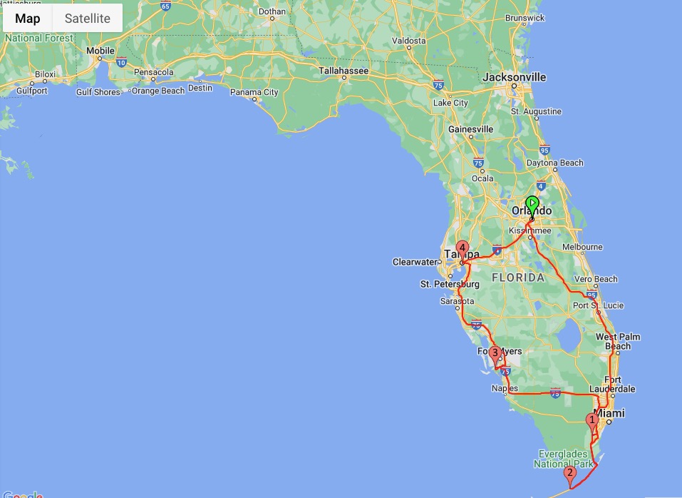Florida RV Trip Itinerary