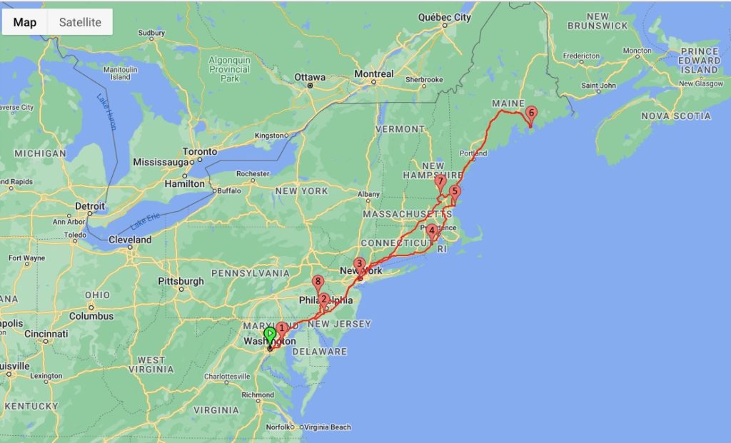 New England RV Trip Itinerary
